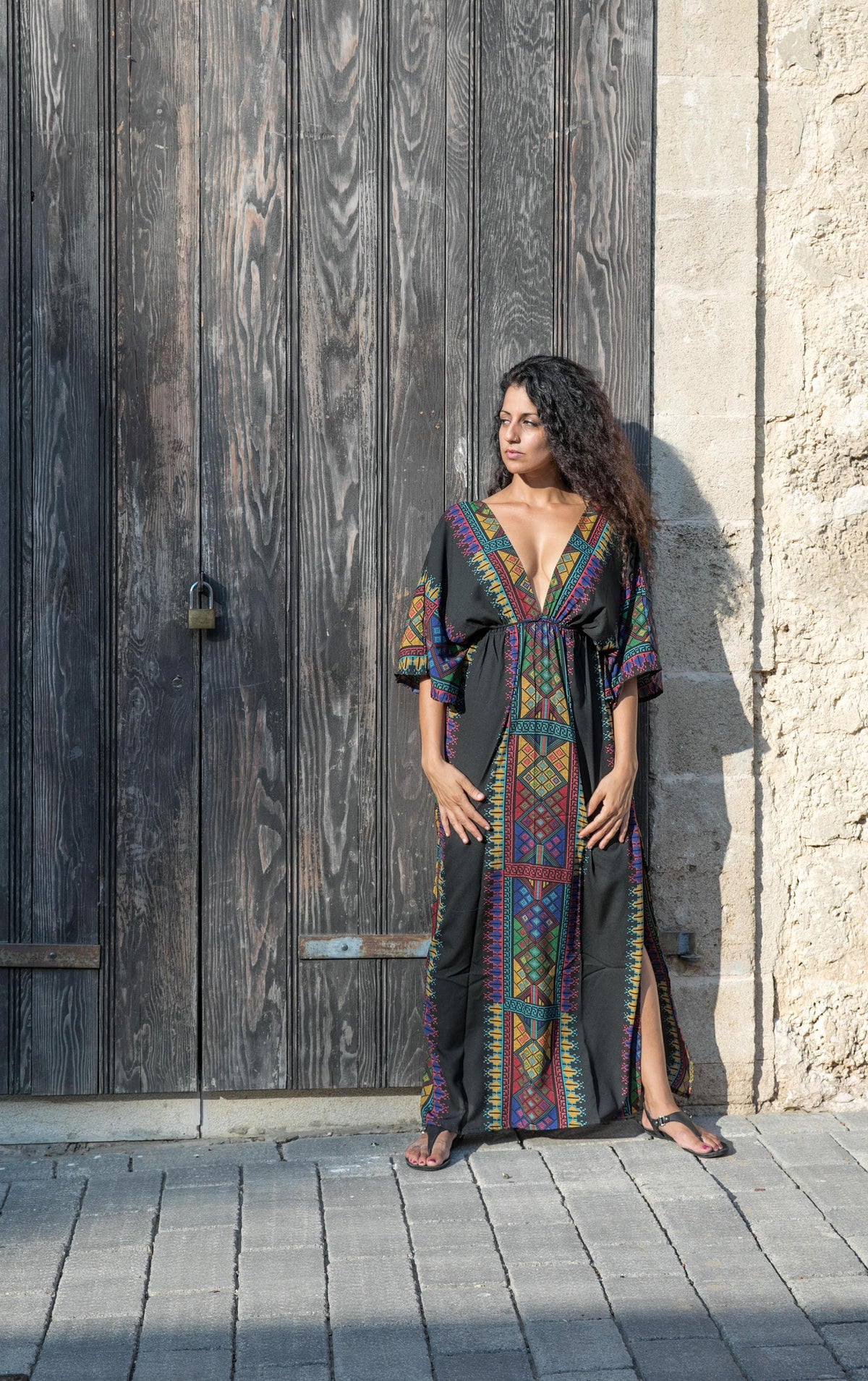 Quinn Olive Kaftan Maxi Dress — Hippie Chick