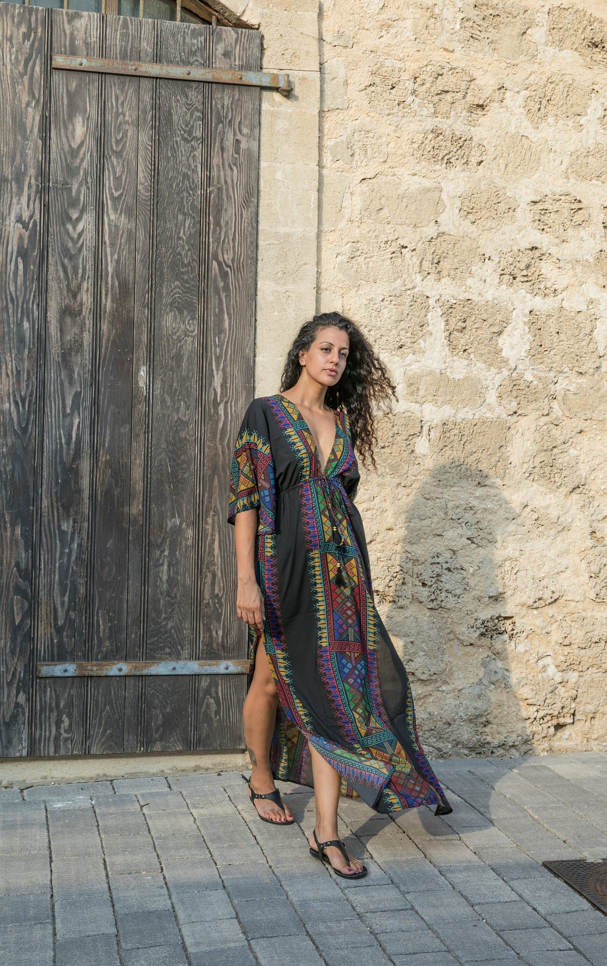 Quinn Olive Kaftan Maxi Dress — view 2