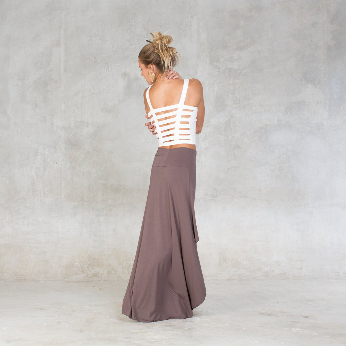 Elsie Gray Maxi Skirt — view 2