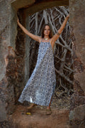 Poppy Gray Cotton Maxi Dress — Hippie Chick