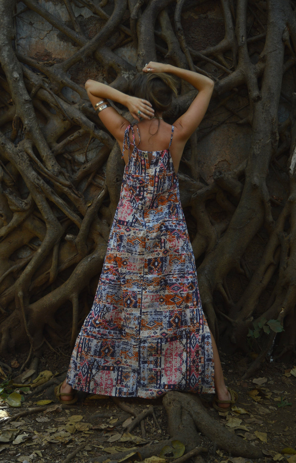 Poppy Gray Cotton Maxi Dress — view 5