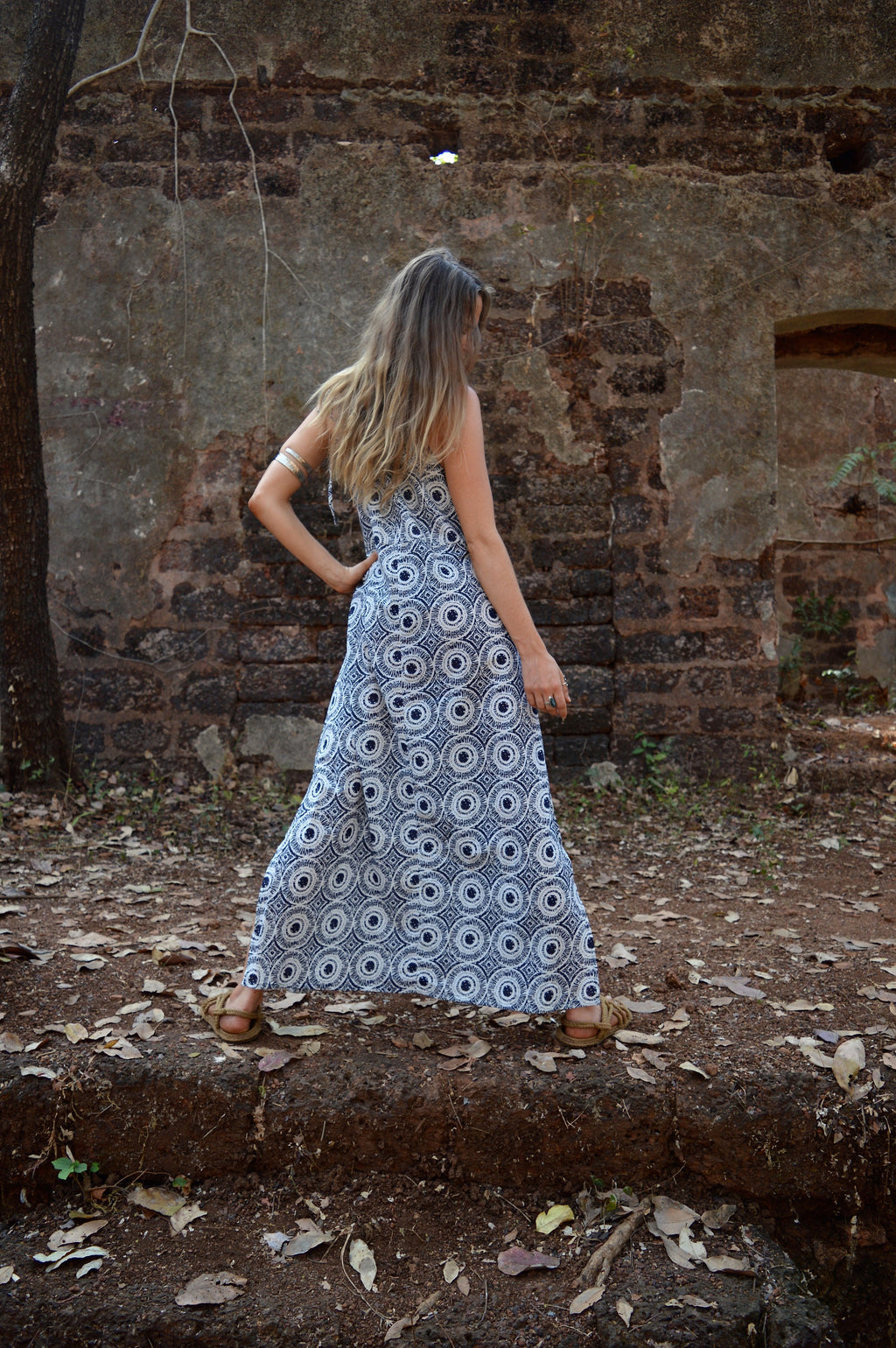 Poppy Gray Cotton Maxi Dress — view 3