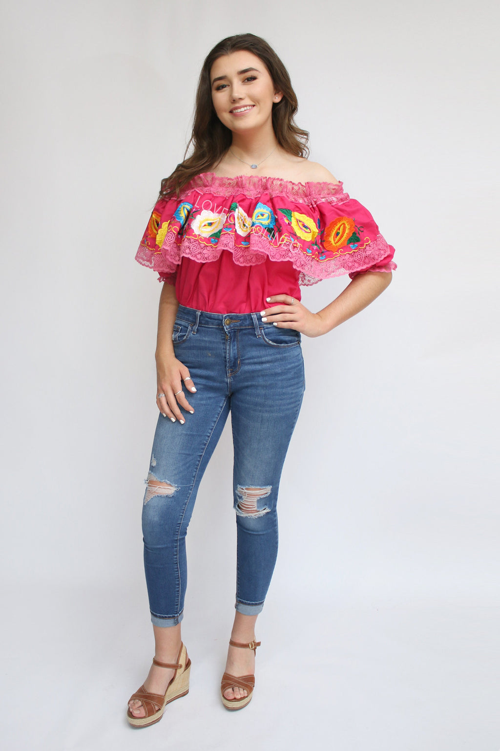 Olive Pink Blouse — view 2