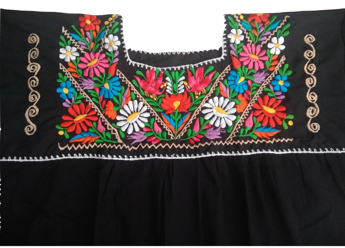 Iris Black Cotton Blouse — view 2