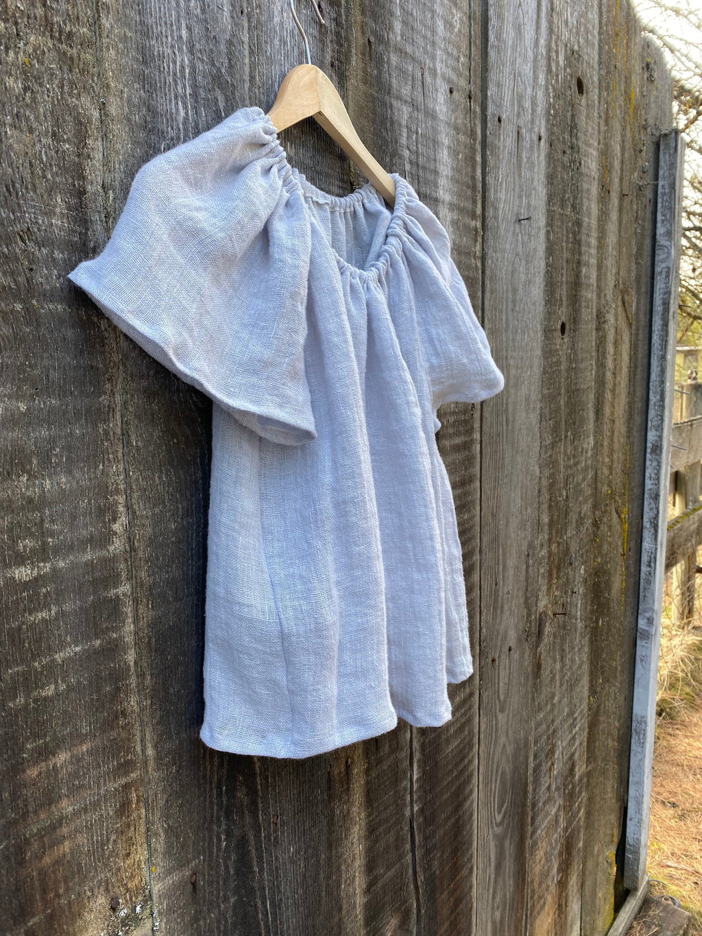Trixie Light Blue Linen Blouse — view 3