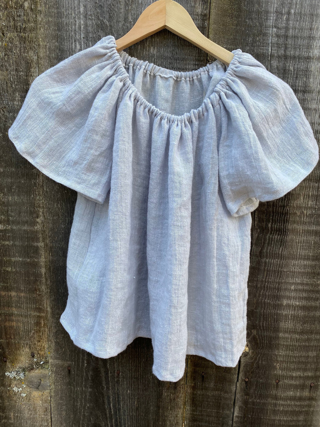 Trixie Light Blue Linen Blouse — Hippie Chick