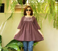 Stella Plum Cotton Blouse — Hippie Chick