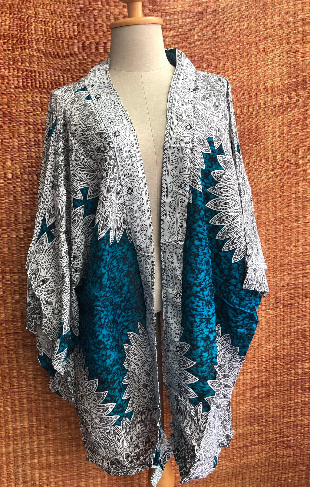 Paloma Navy Cotton Kimono — view 2