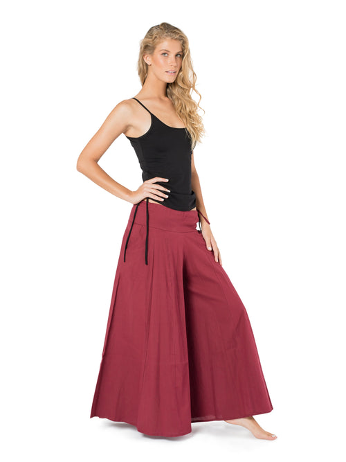 Ava Red Cotton Maxi Skirt — Hippie Chick