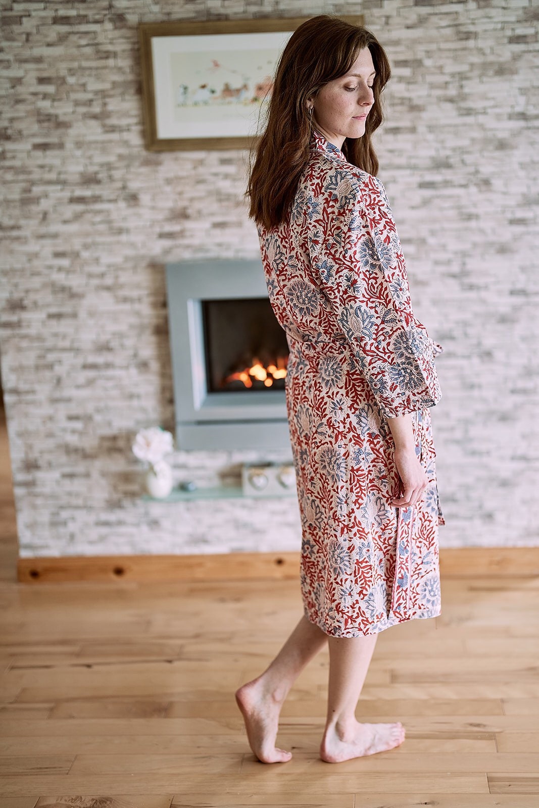 Clara Gray Cotton Kimono — view 2