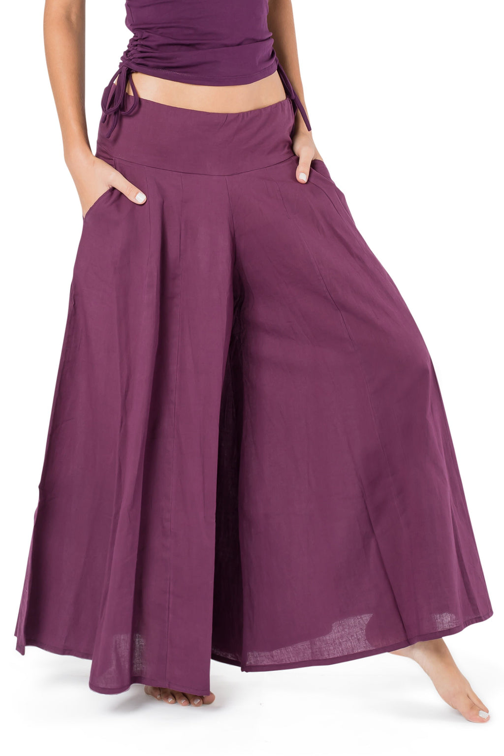 Esme Purple Cotton Pants — view 6