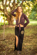 Elena Black Cotton Maxi Skirt — Hippie Chick