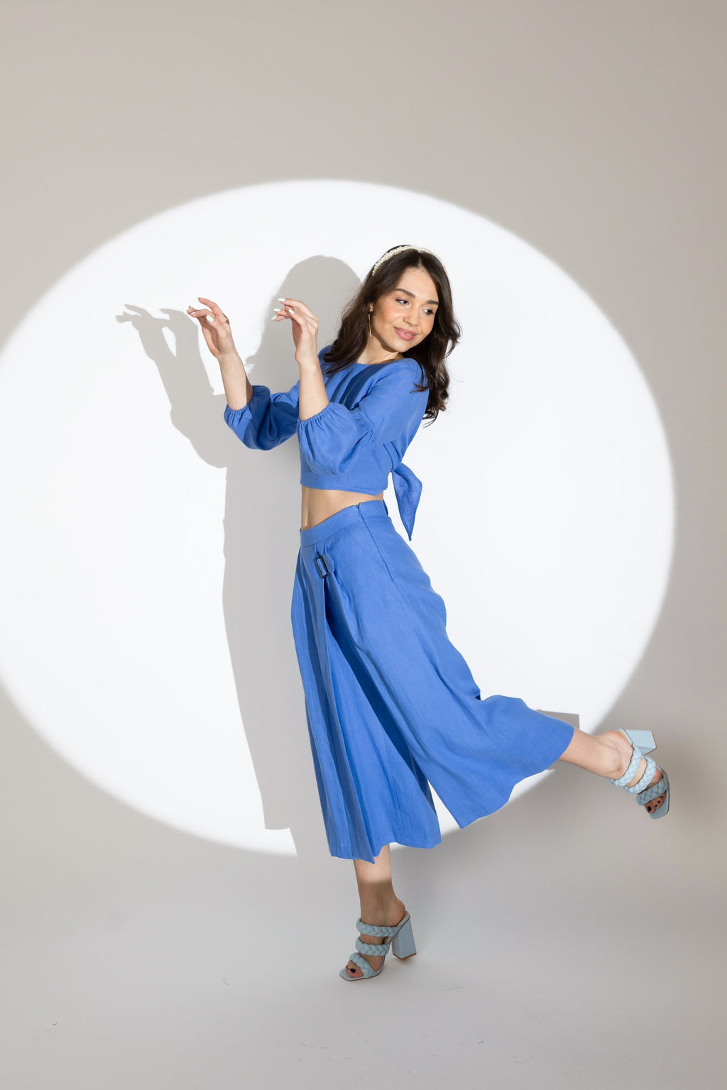 Lucia Blue Linen Pants — Hippie Chick