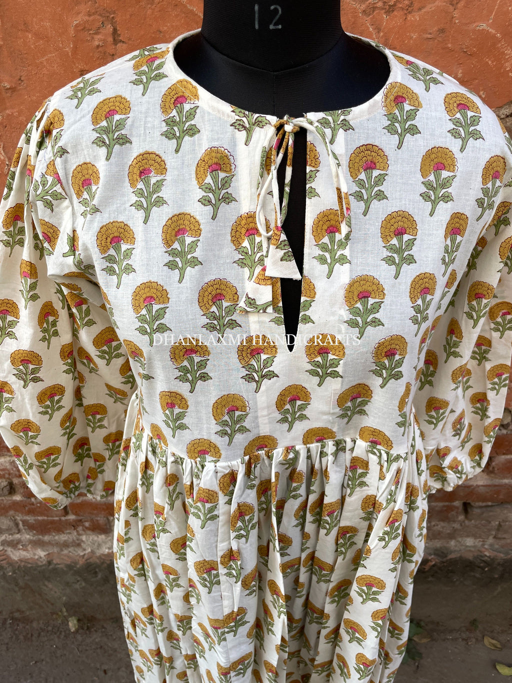 Noor Floral Cotton Maxi Dress — view 5