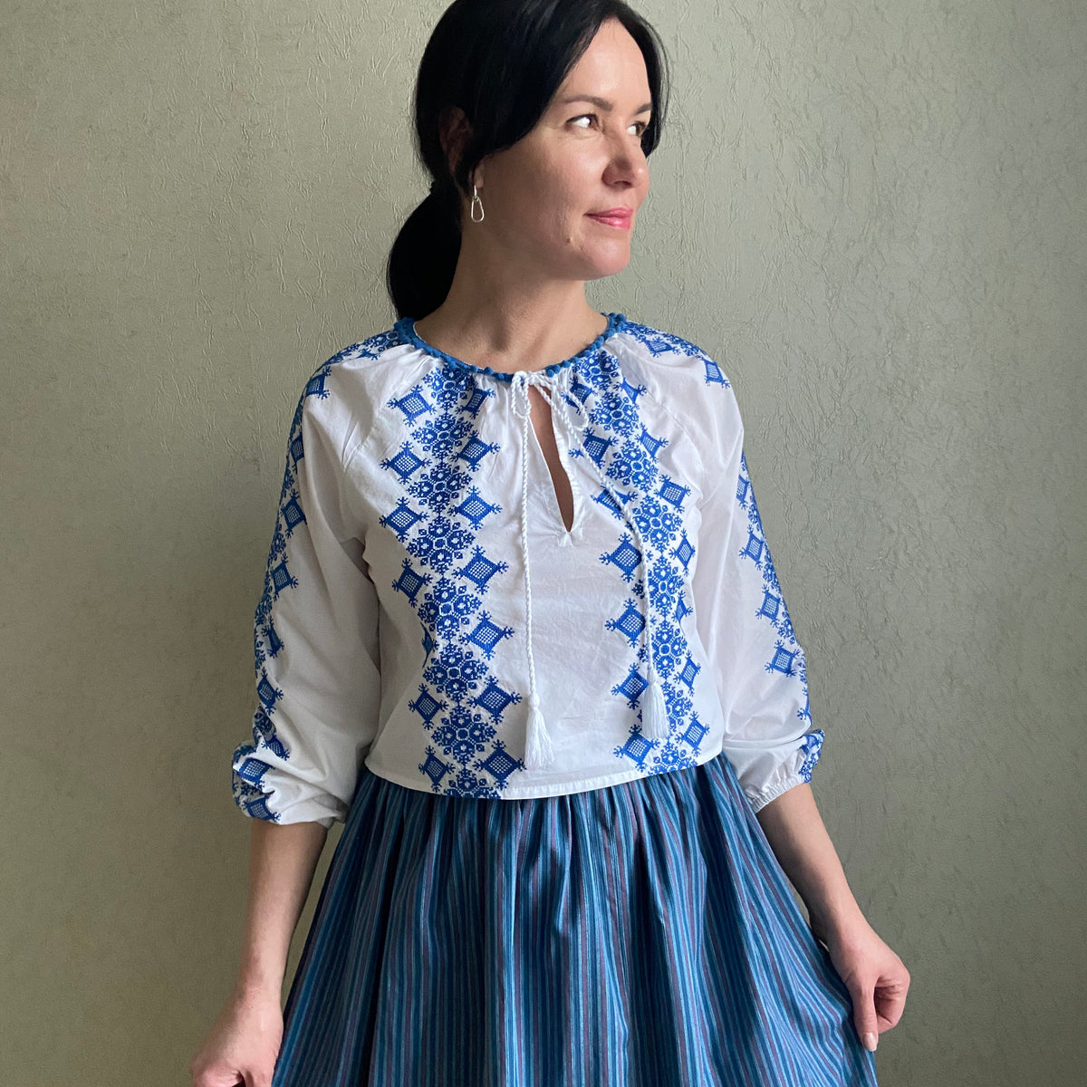 Mabel Floral Cotton Blouse — Hippie Chick
