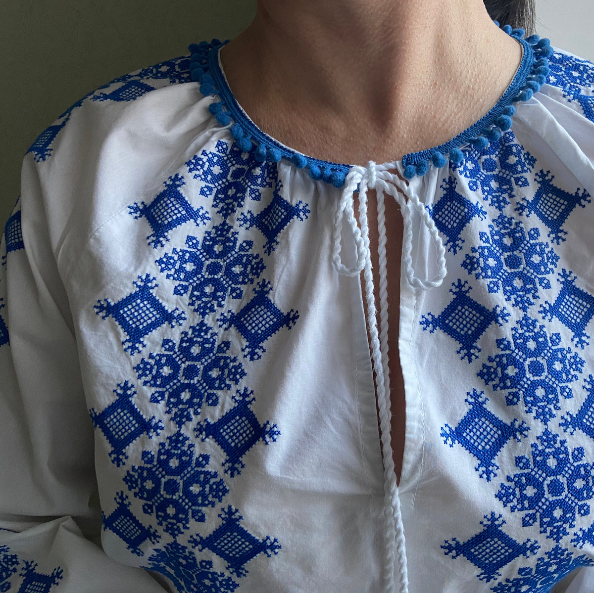 Mabel Floral Cotton Blouse — view 5