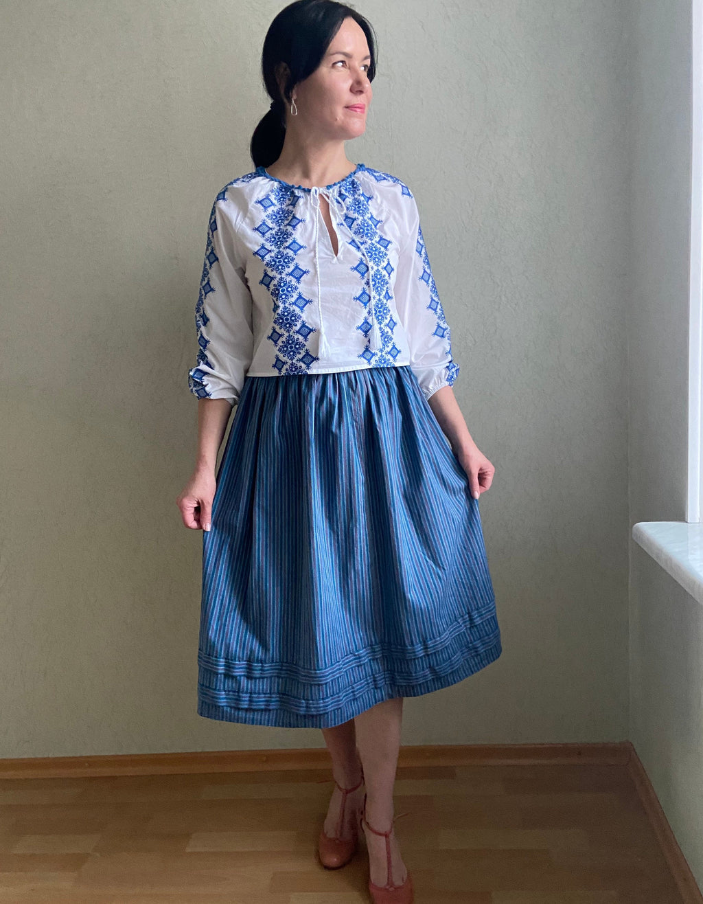 Mabel Floral Cotton Blouse — view 6