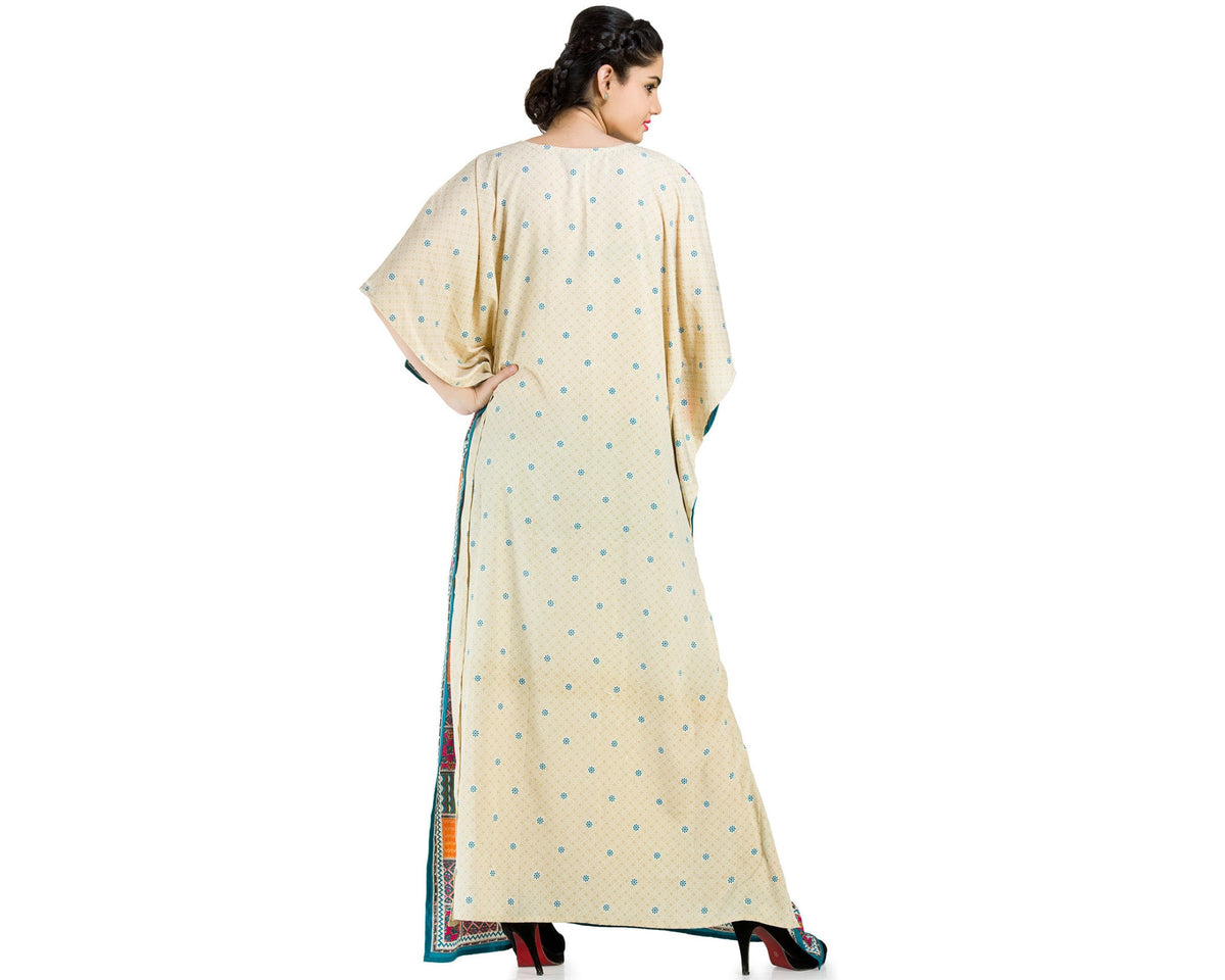 Sage Floral Kaftan Maxi Dress — view 4