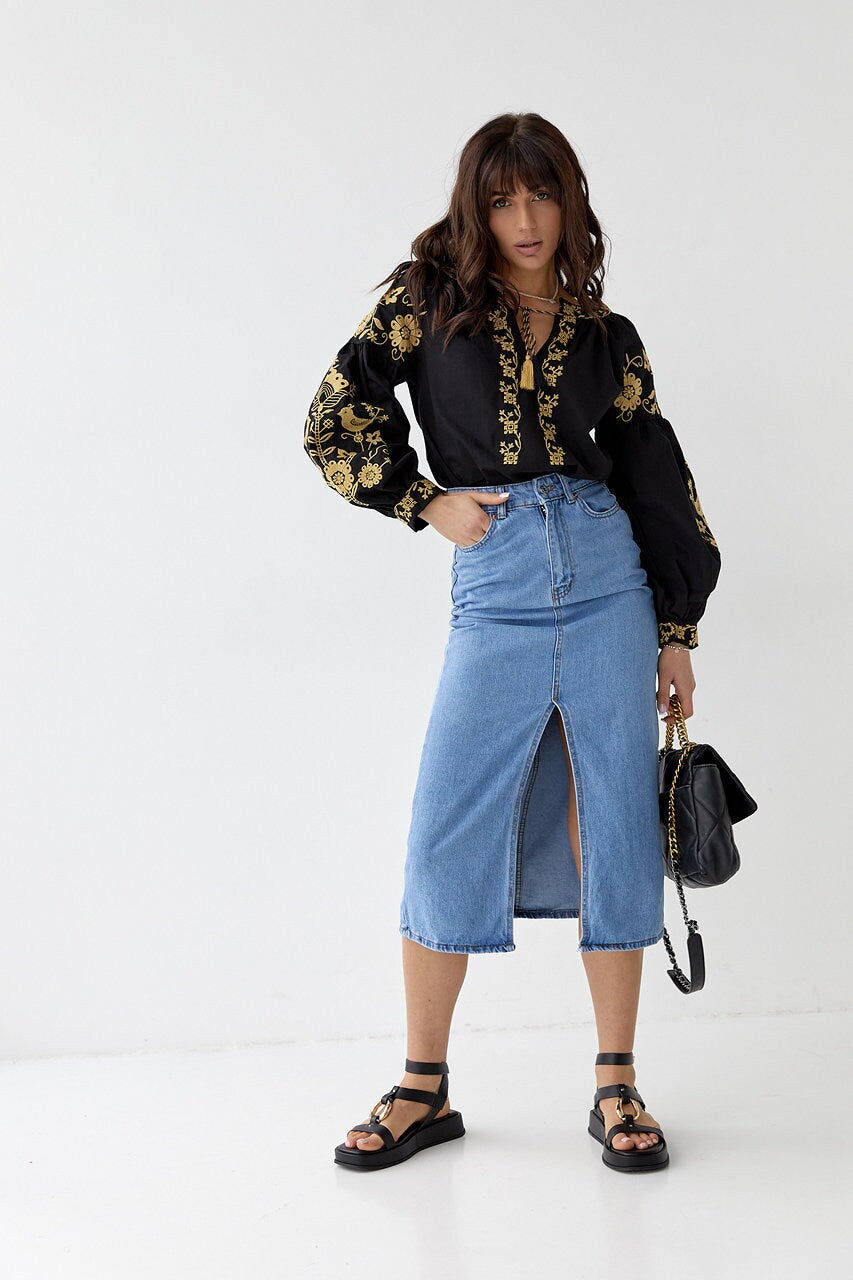 Dora Black Blouse — view 2