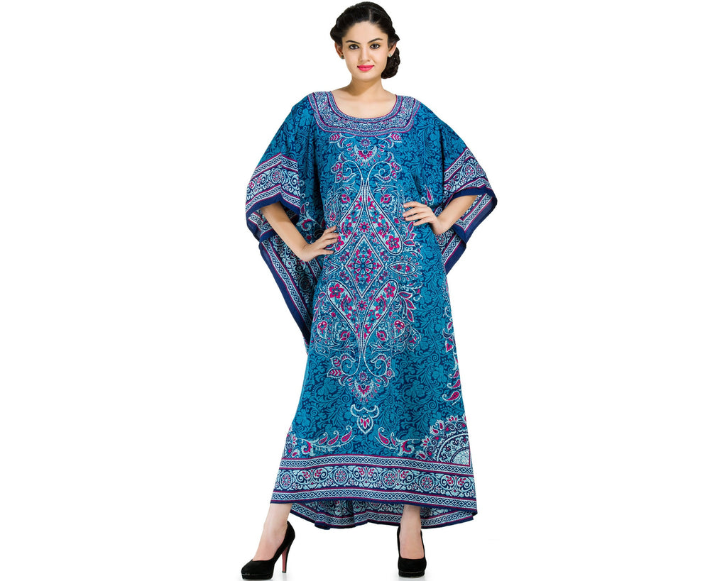 Sage Floral Kaftan Maxi Dress — view 5