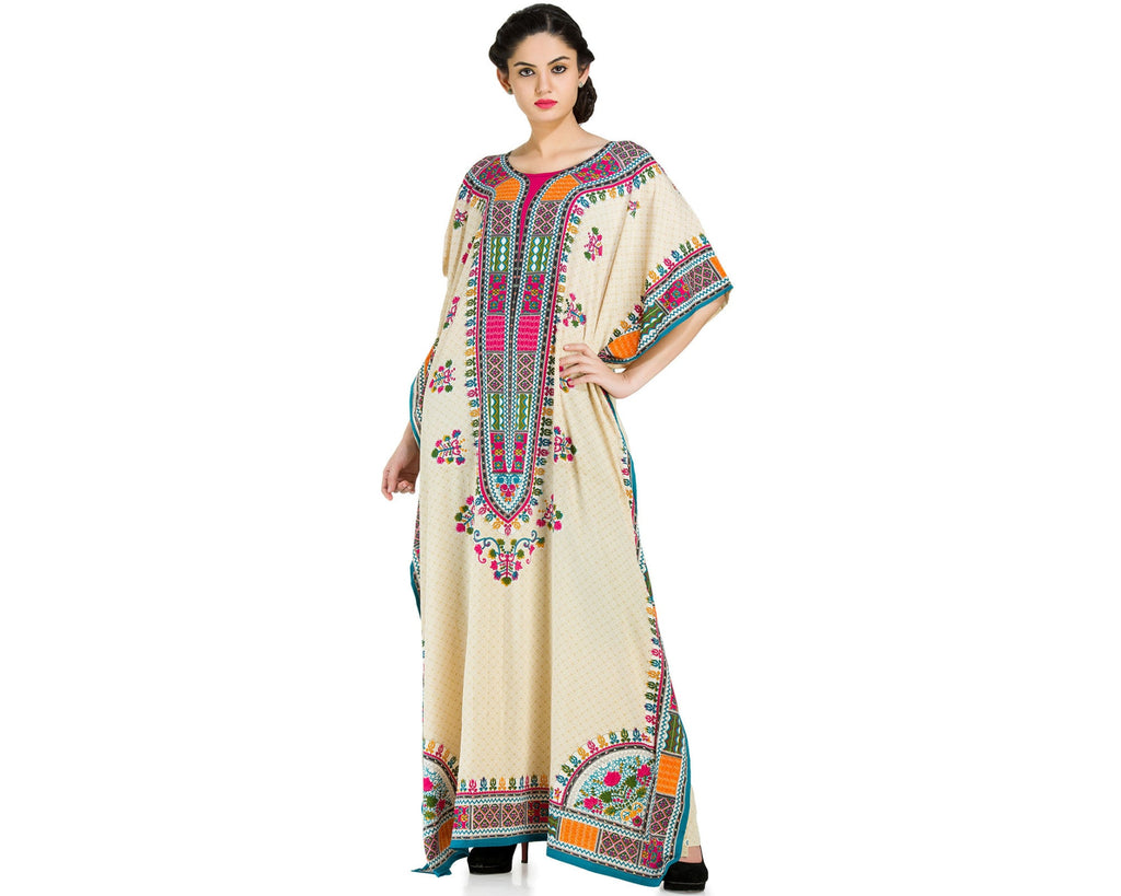 Sage Floral Kaftan Maxi Dress — view 2
