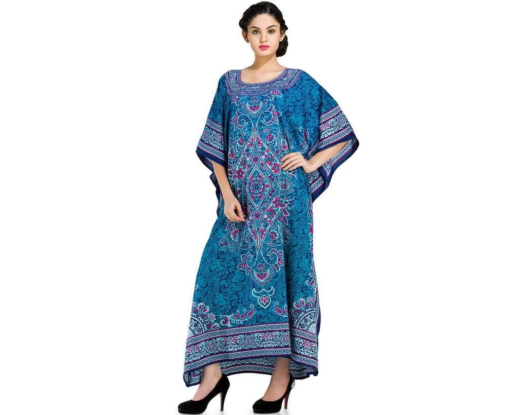 Sage Floral Kaftan Maxi Dress — view 6