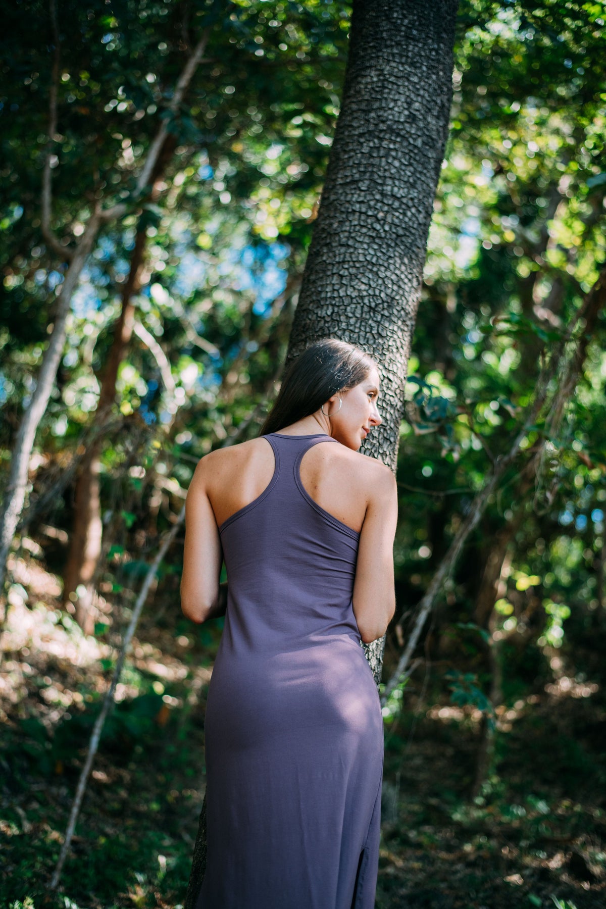 Amara Beige Cotton Maxi Dress — view 4