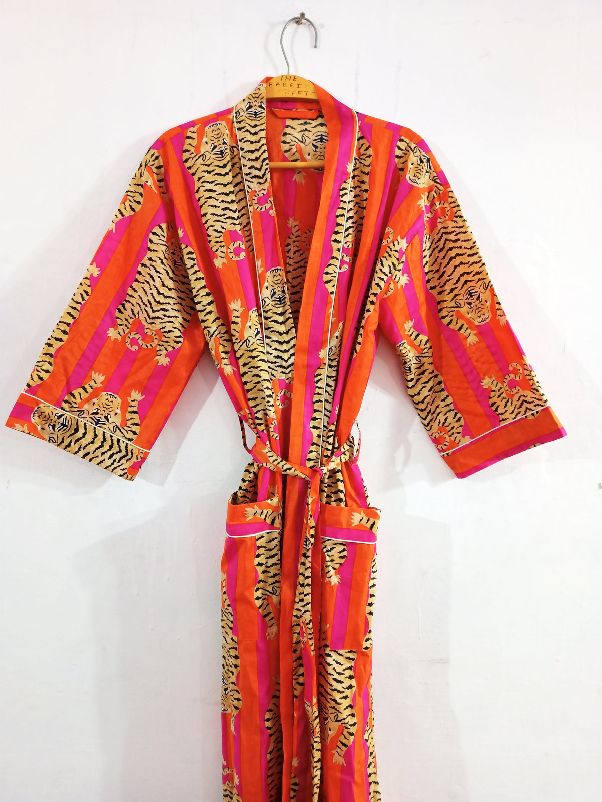 Daisy Animal-Print Cotton Kimono — view 5