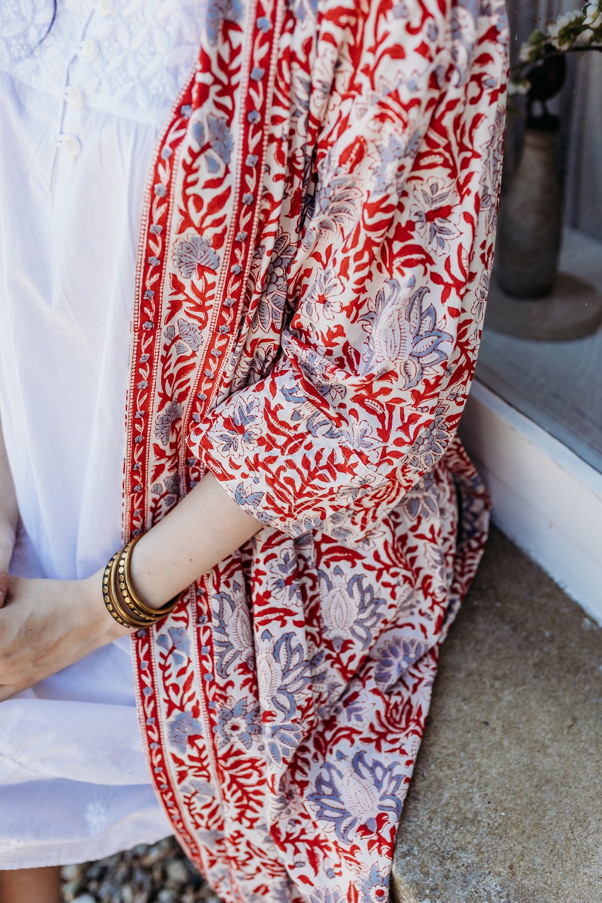 Clara Gray Cotton Kimono — view 3