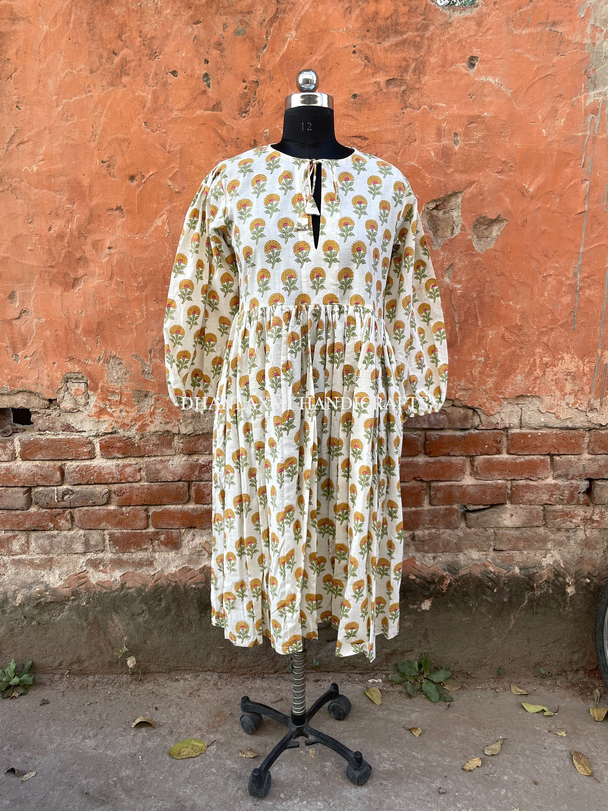 Noor Floral Cotton Maxi Dress — view 2