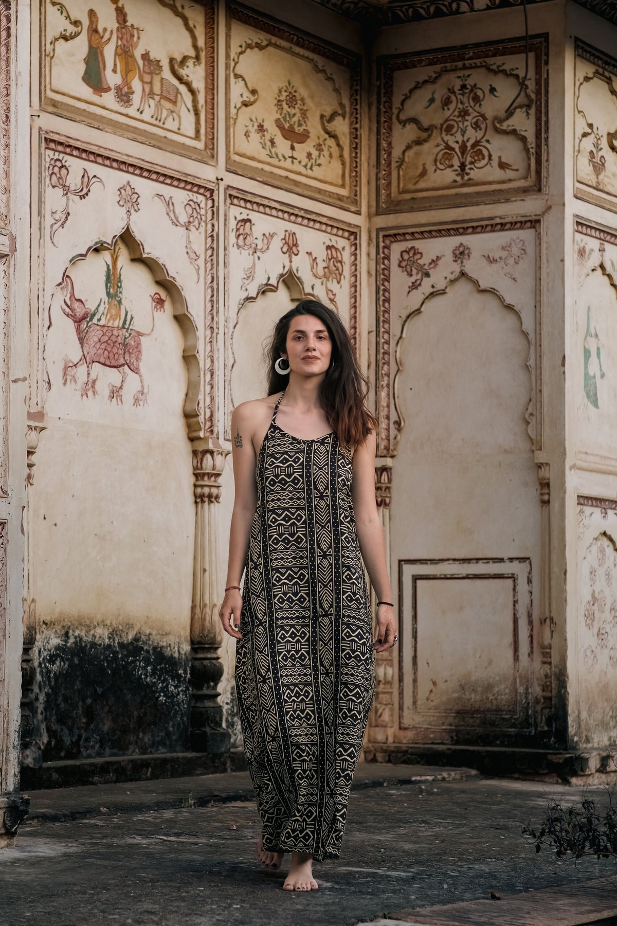 Ingrid Beige Open-Back Maxi Dress — view 2