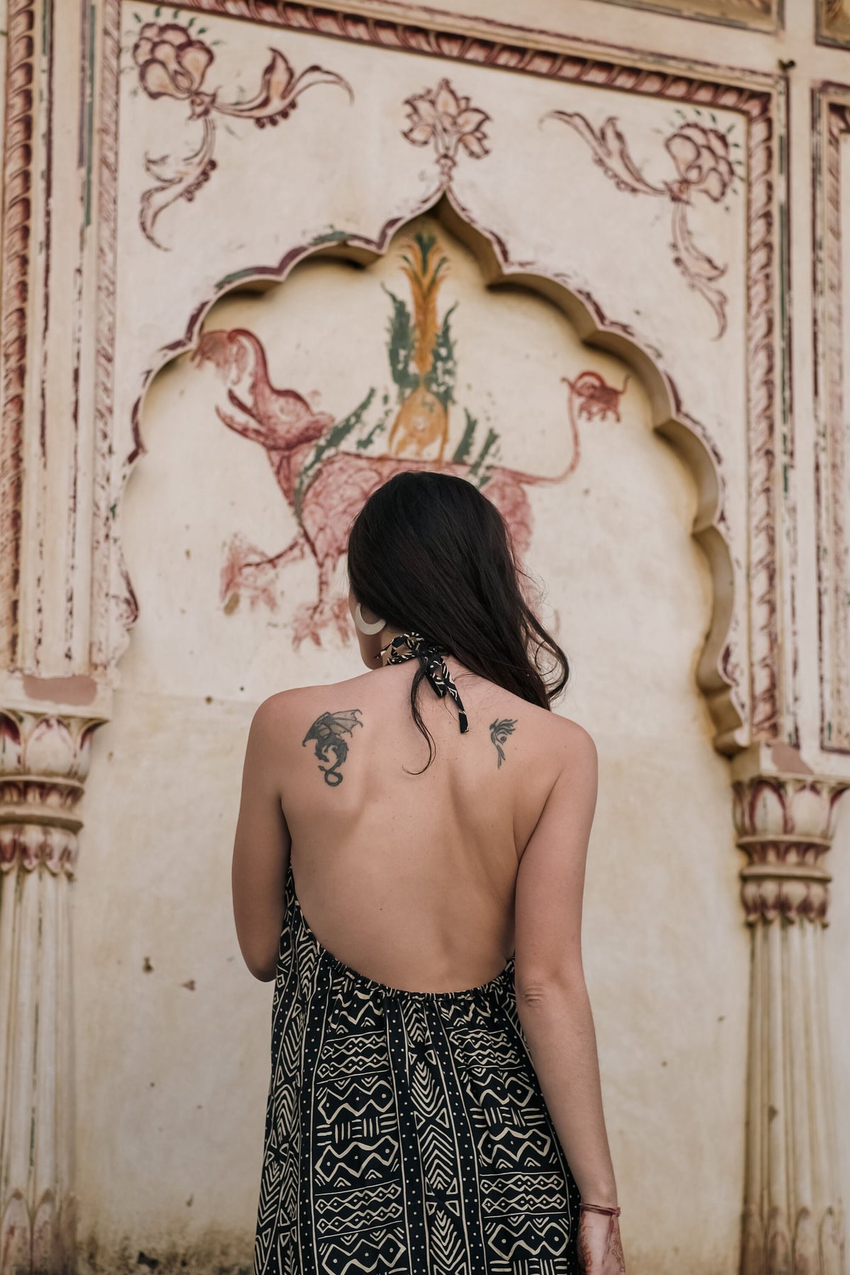 Ingrid Beige Open-Back Maxi Dress — view 5