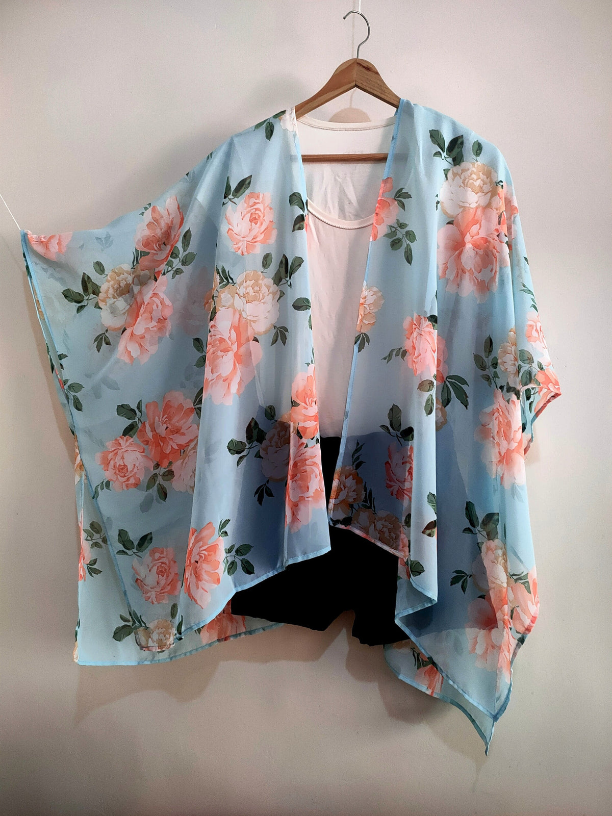 Bianca Gray Chiffon Kimono — view 2