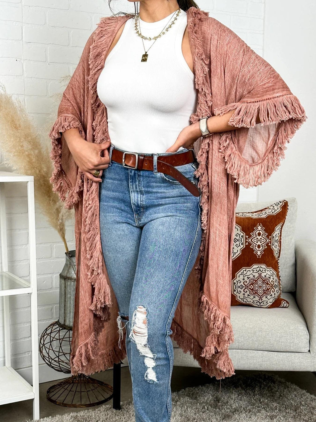 Isla White Kimono — view 4