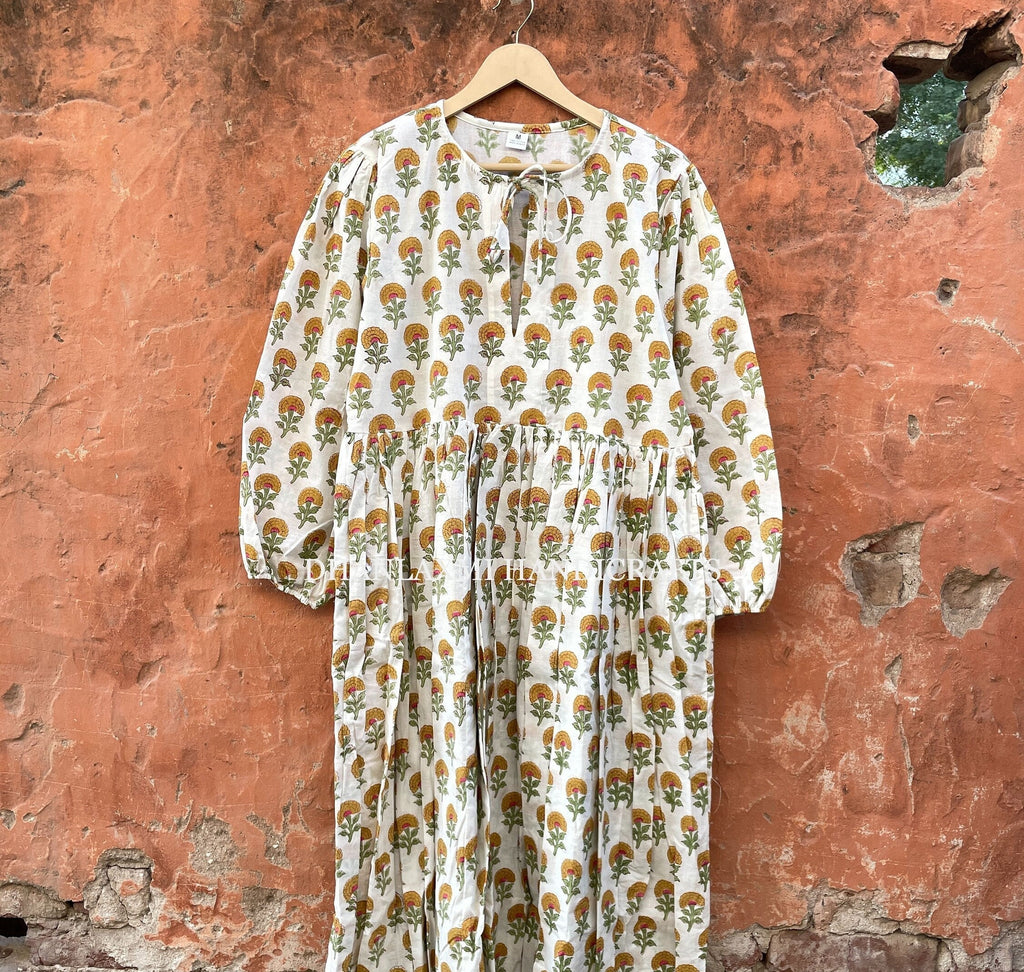 Noor Floral Cotton Maxi Dress — Hippie Chick