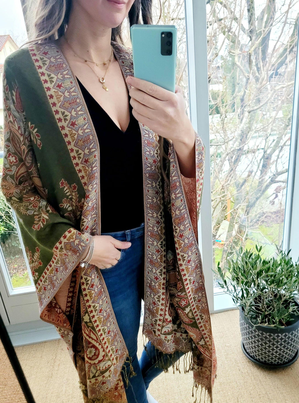 Ivy Paisley Cotton Kimono — view 2