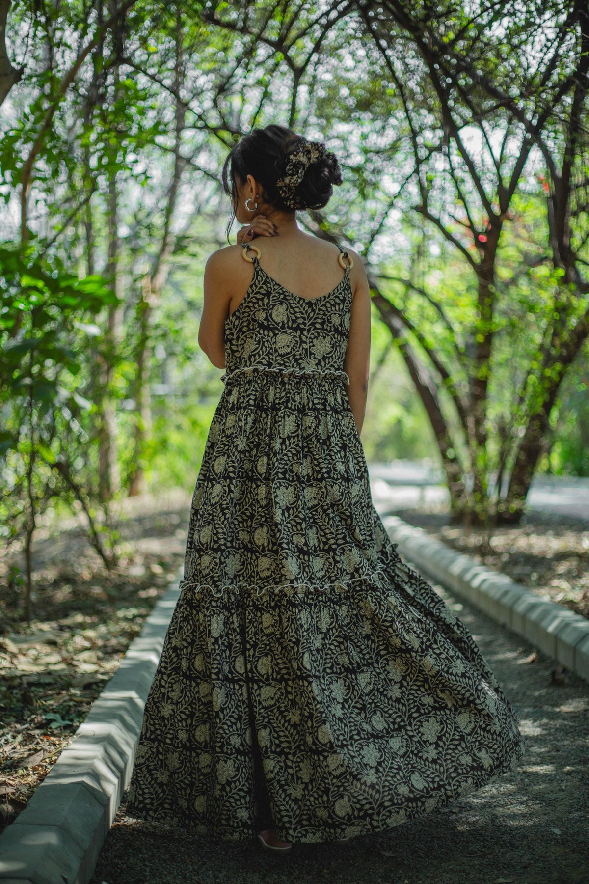 Hattie Floral Cotton Maxi Dress — view 4