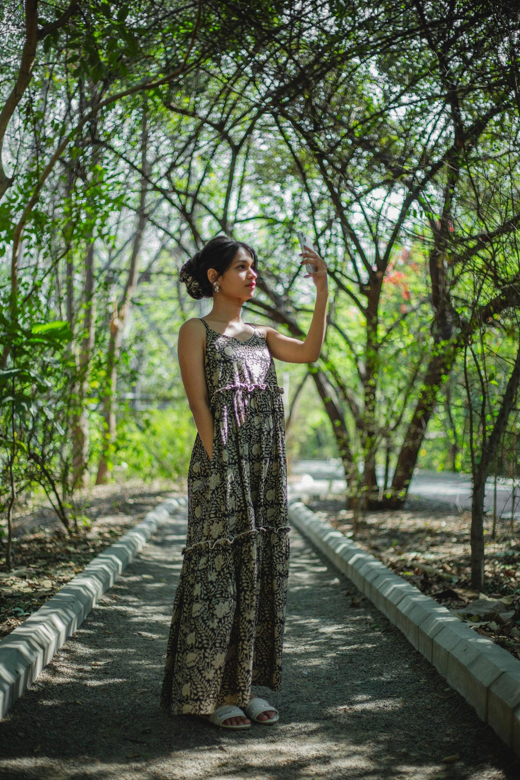 Hattie Floral Cotton Maxi Dress — view 2
