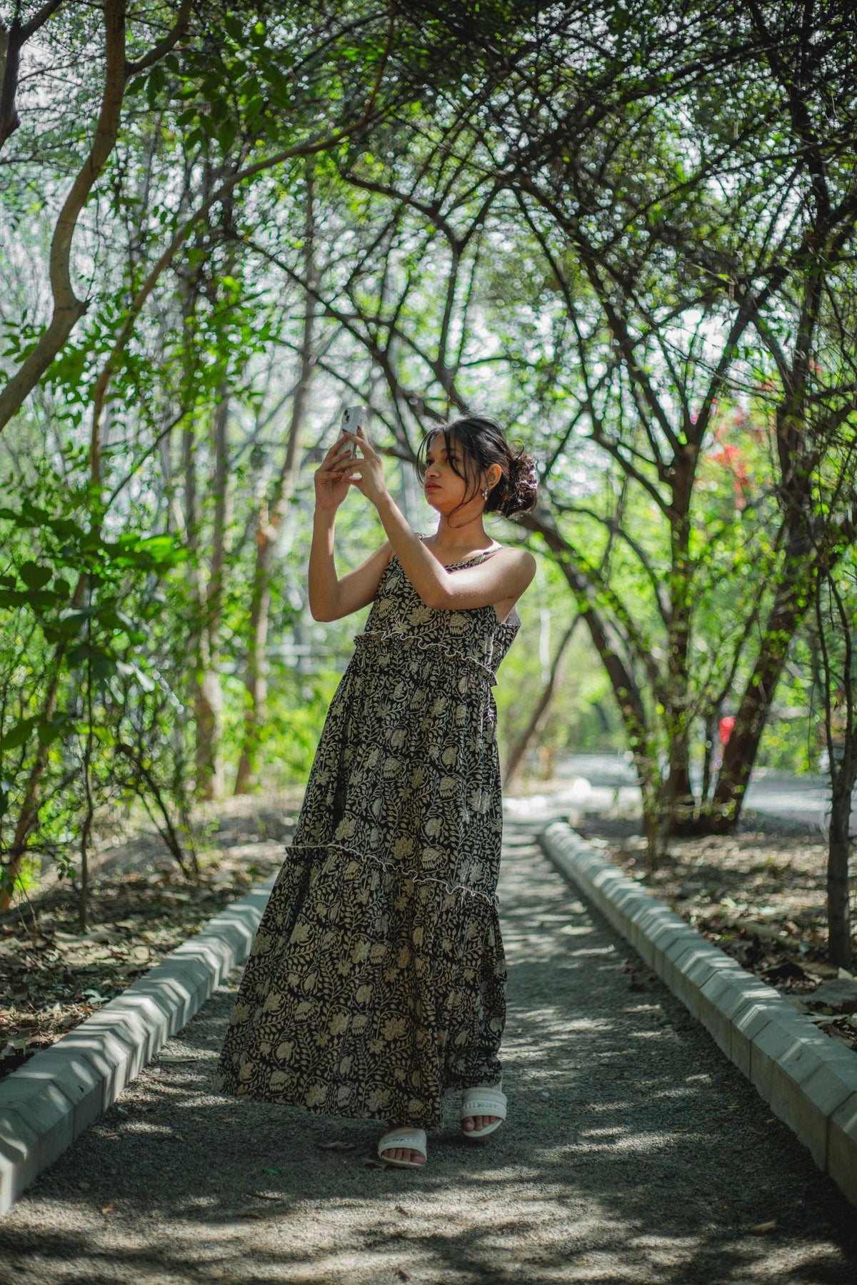 Hattie Floral Cotton Maxi Dress — Hippie Chick