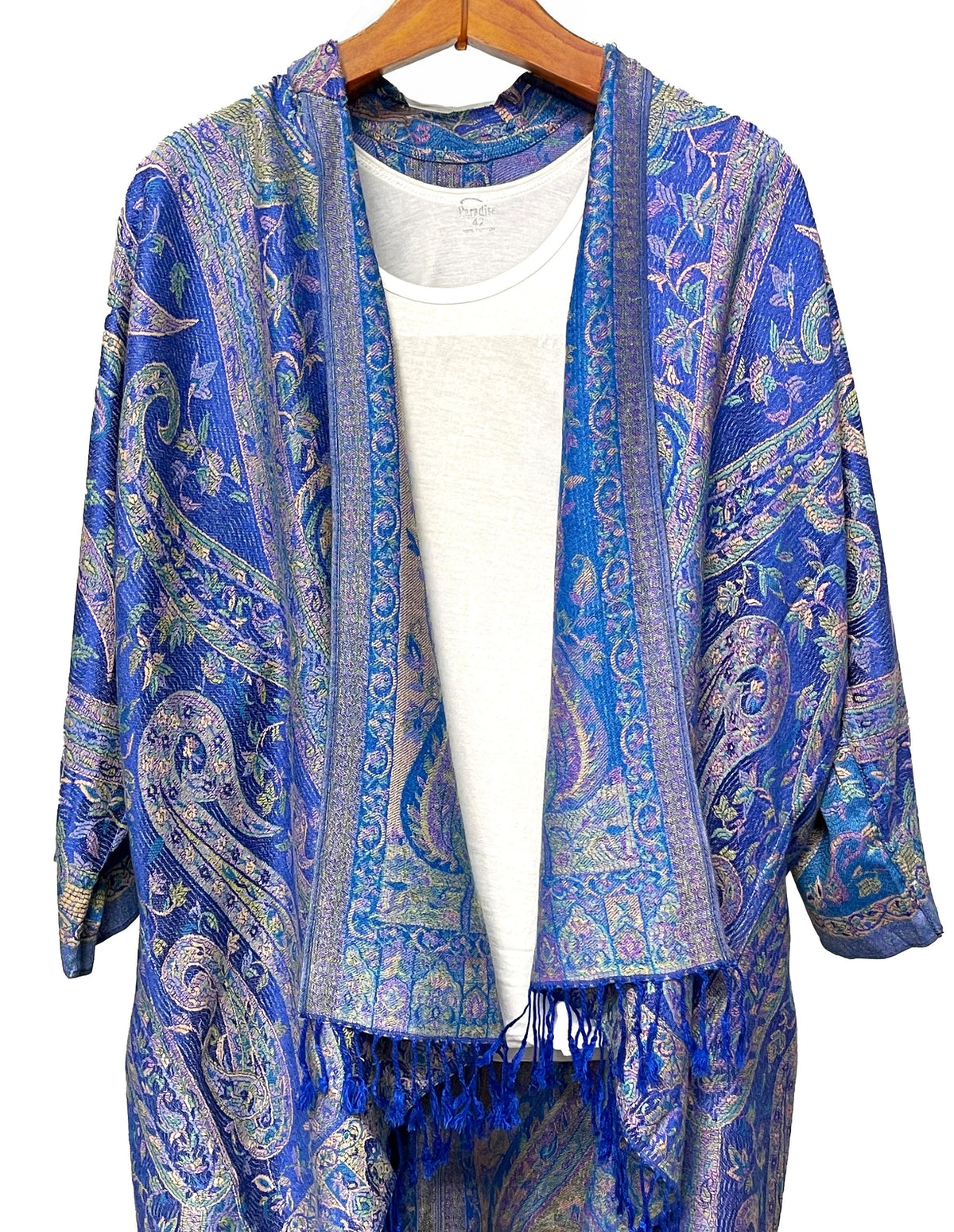 Thea Royal Blue Mini Kimono — view 2