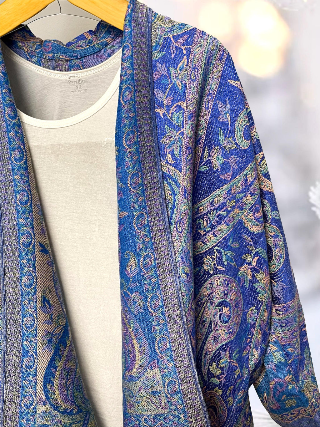 Thea Royal Blue Mini Kimono — view 4