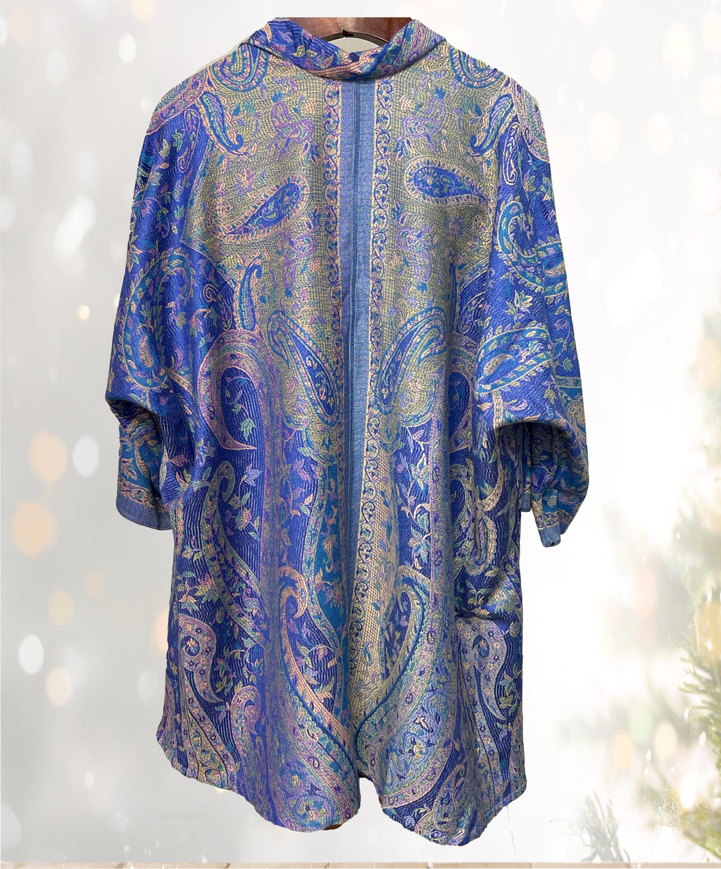 Thea Royal Blue Mini Kimono — view 5