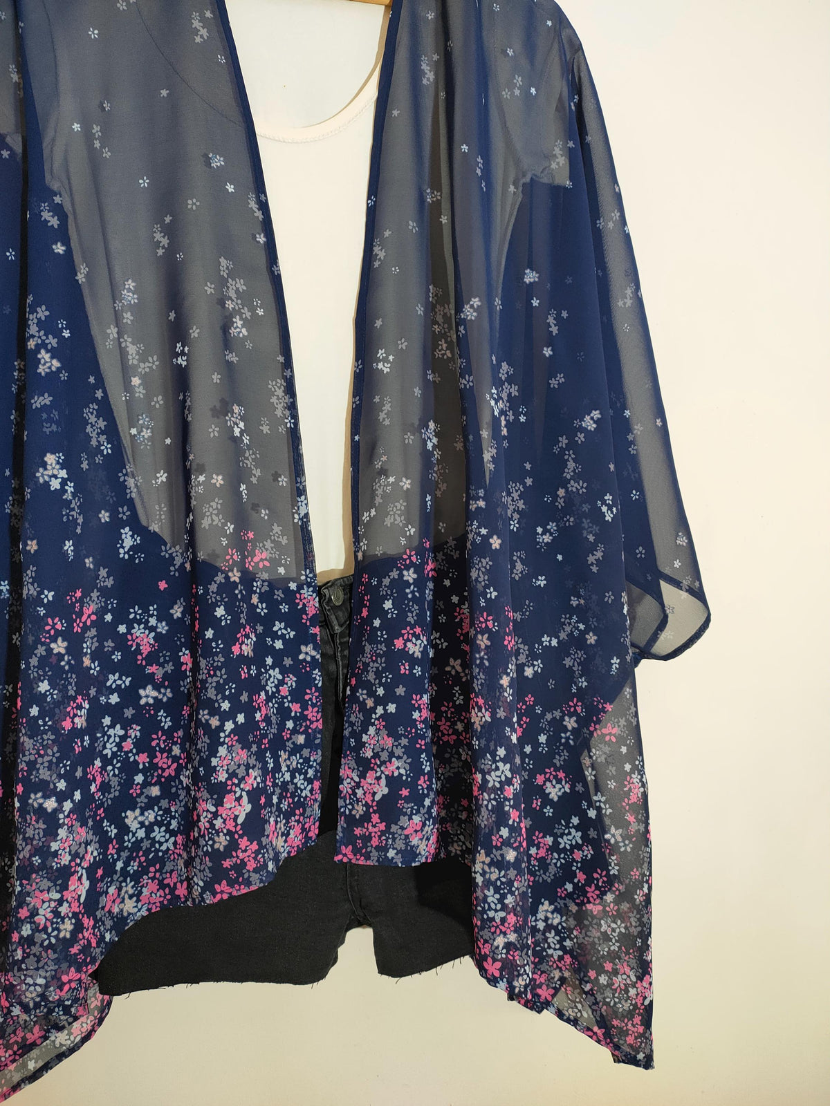 Una Floral Chiffon Kimono — view 2