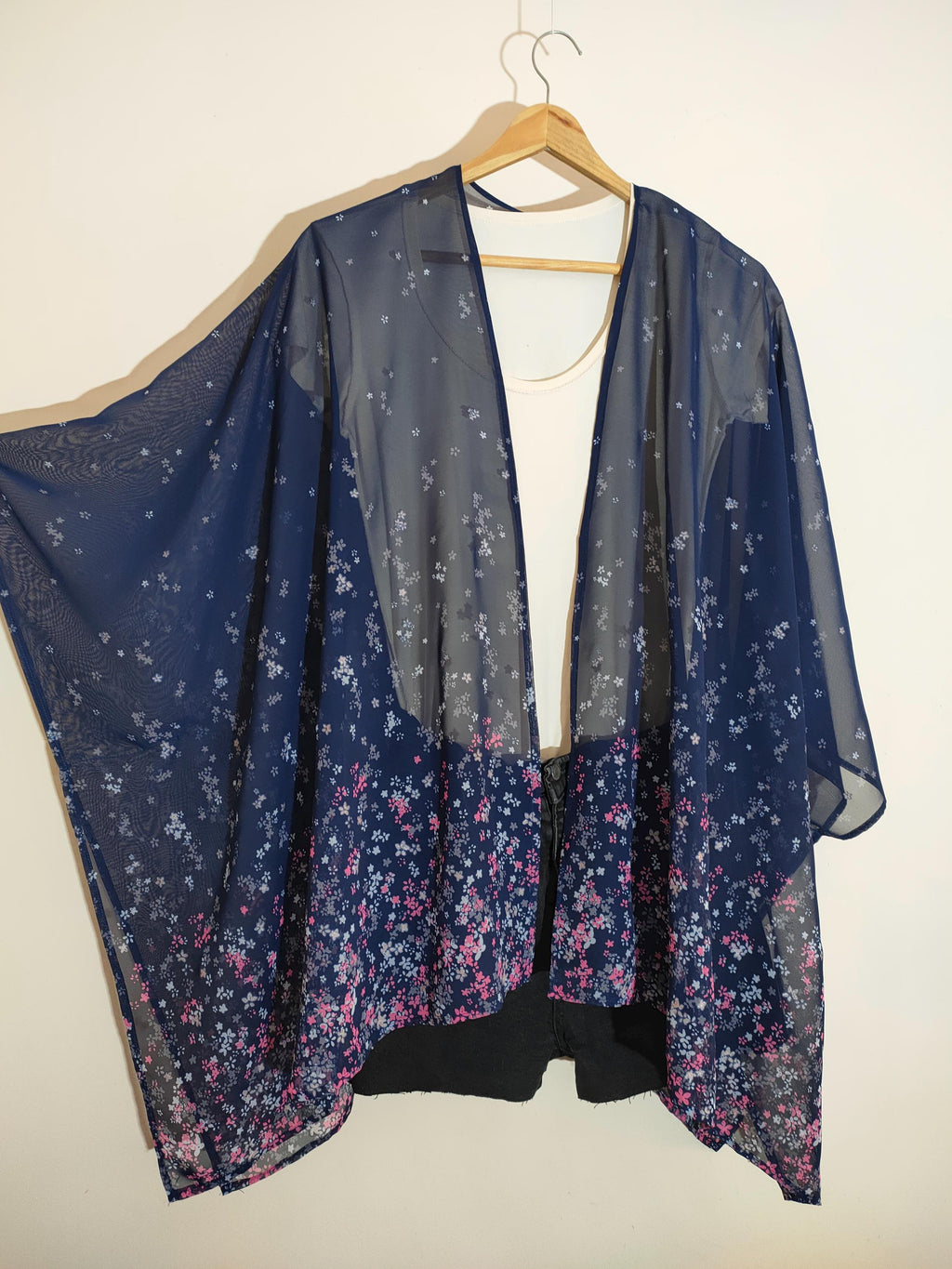 Una Floral Chiffon Kimono — view 5
