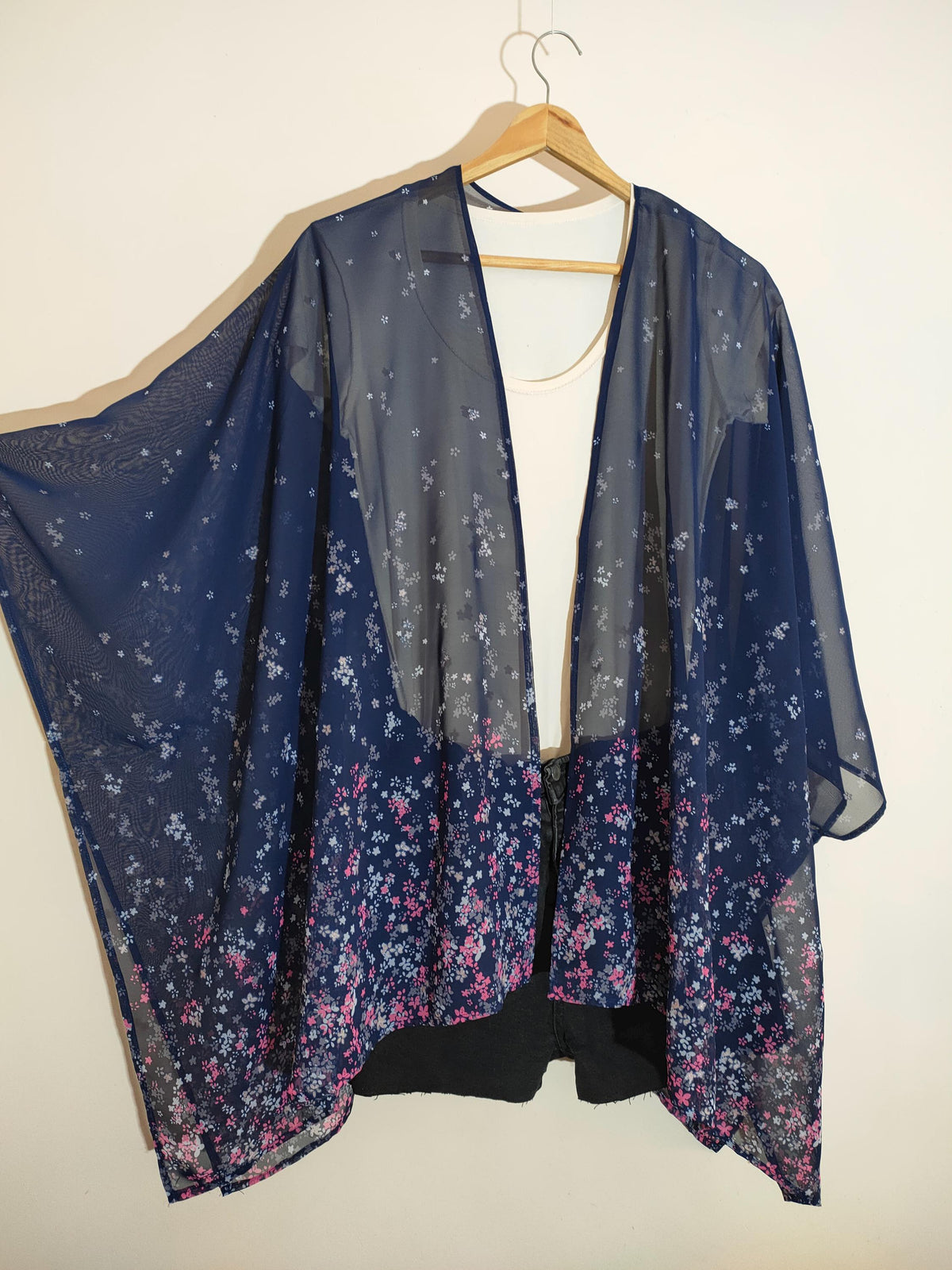 Una Floral Chiffon Kimono — view 5