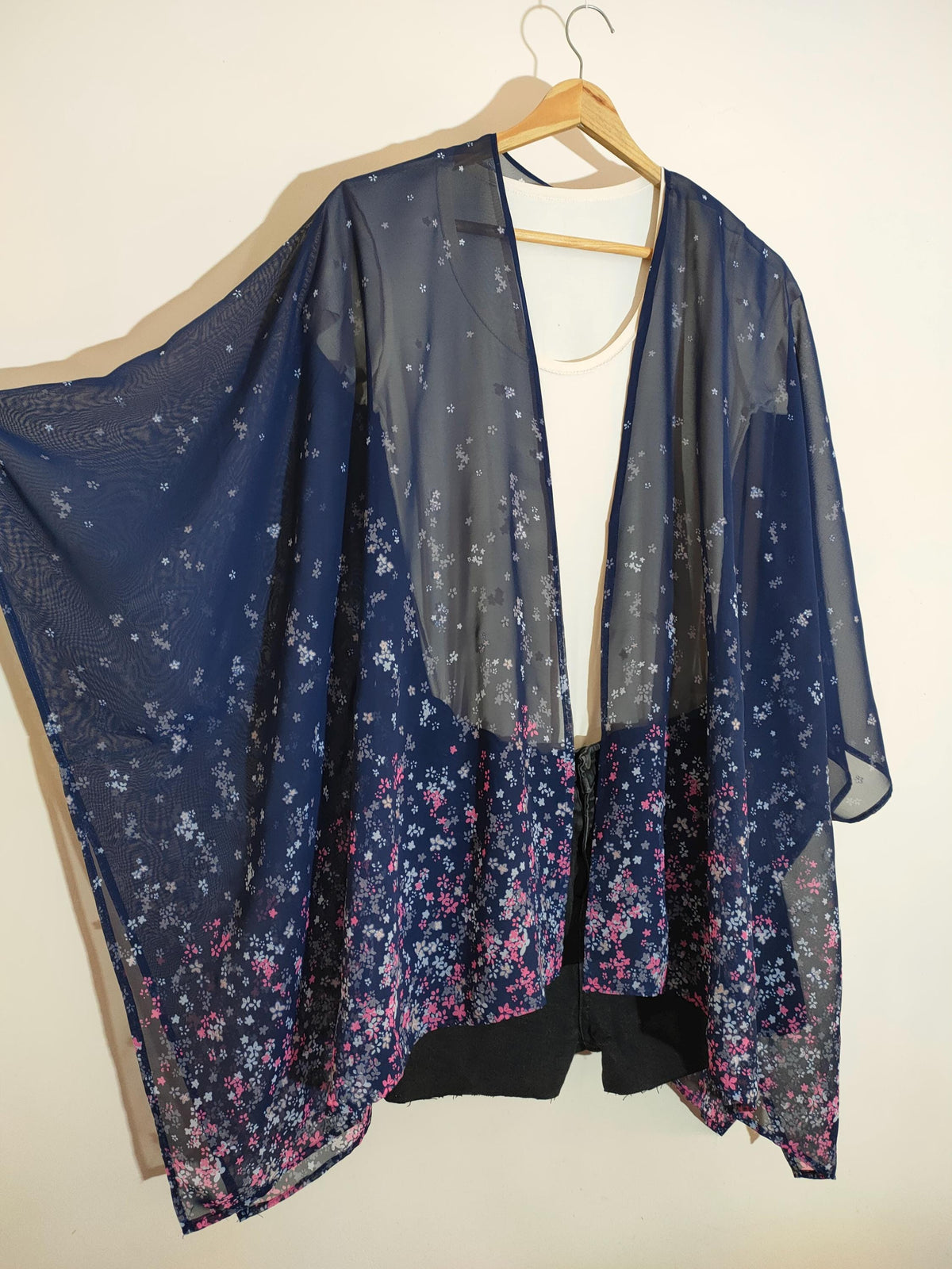 Una Floral Chiffon Kimono — view 3