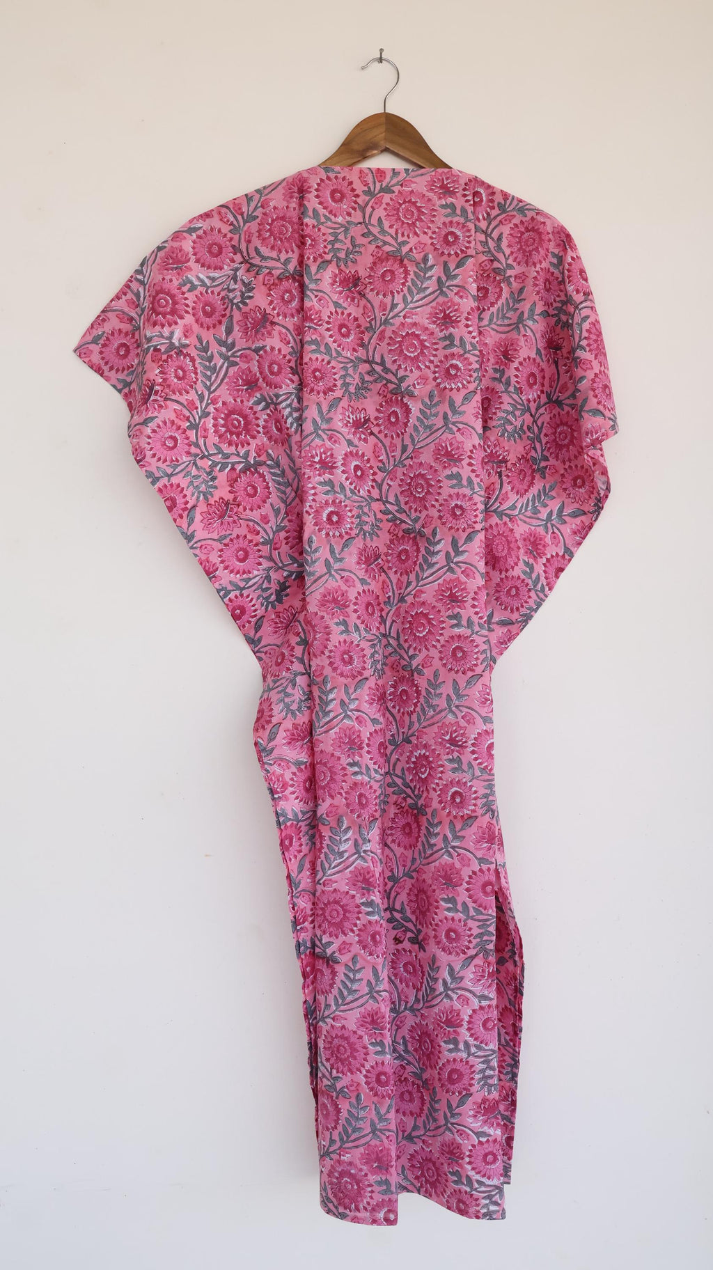 Xena Floral Cotton Kaftan Maxi Dress — view 5