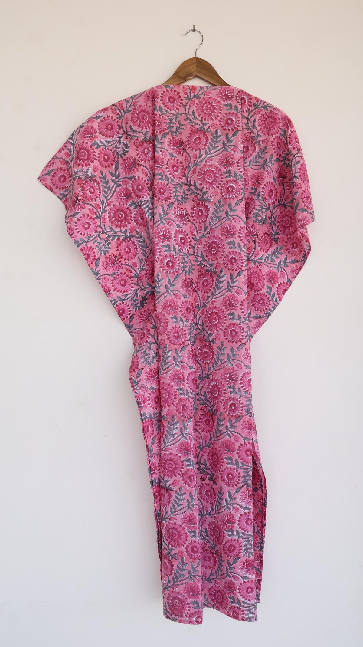 Xena Floral Cotton Kaftan Maxi Dress — view 5