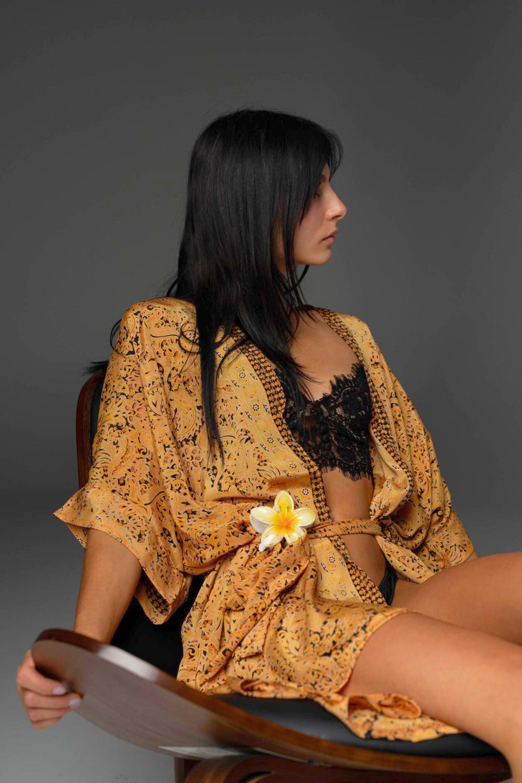 Pearl Orange Kimono — Hippie Chick