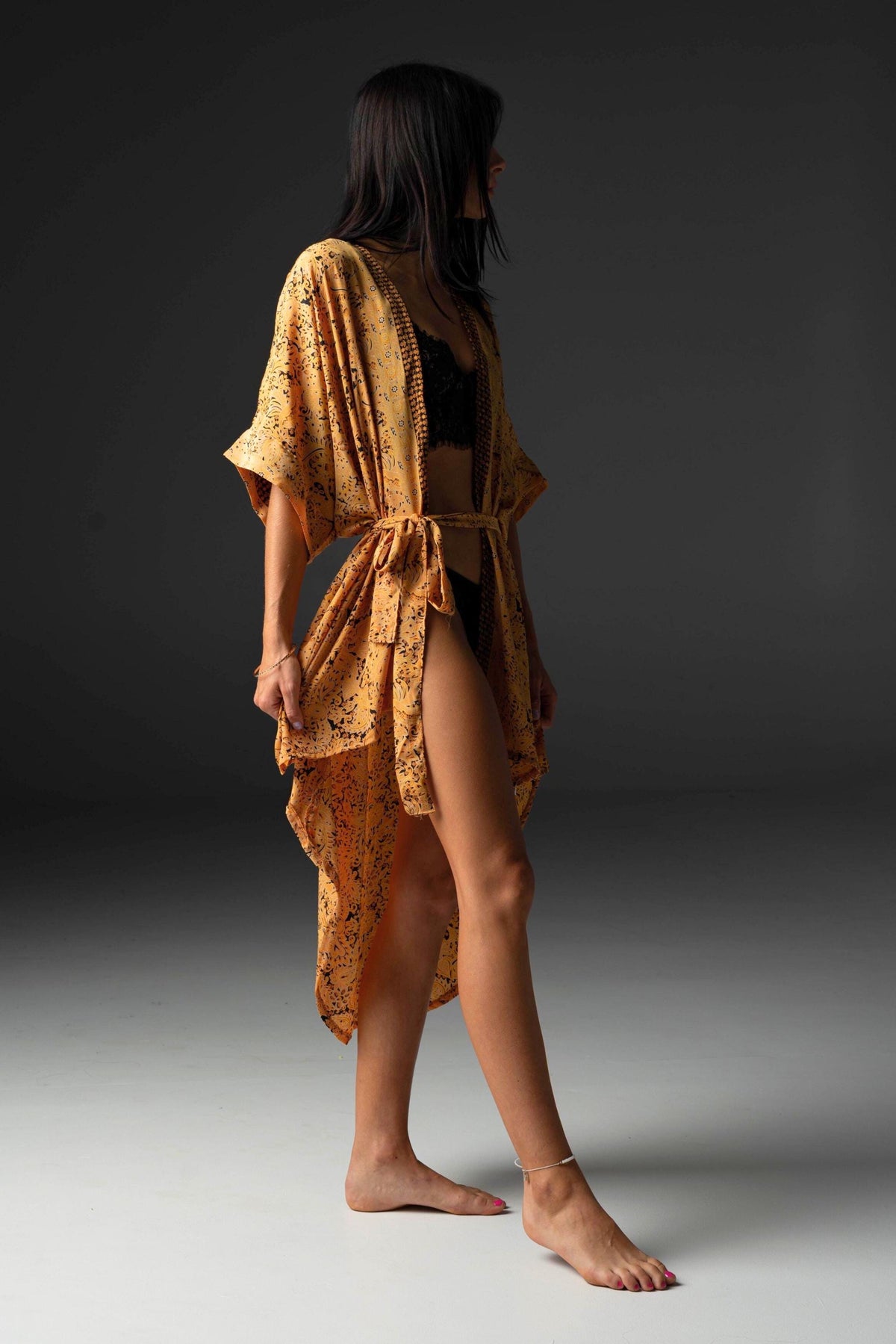 Pearl Orange Kimono — view 3